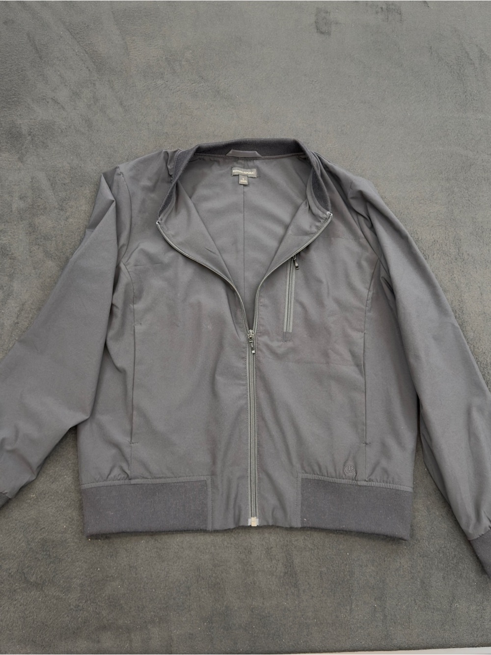 Men's Lightweight Zip Front Jacket in Gray